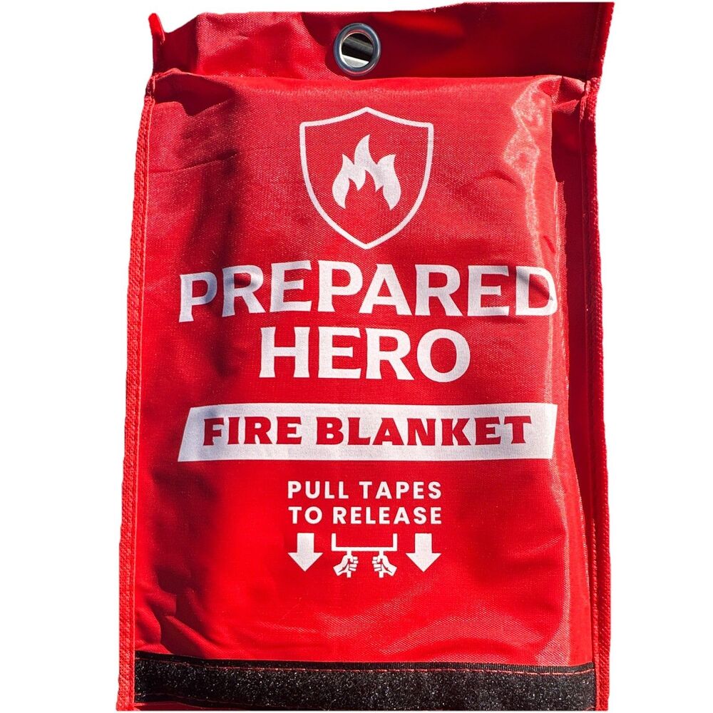 Prepared Hero Fire Blanket 39x39 Emergency Fiberglass Fire Suppression New